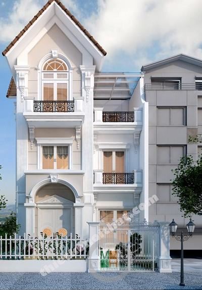 Mẫu thiết kế biệt thự Vinhomes Riverside sang trọng - Nhà Anh Hải